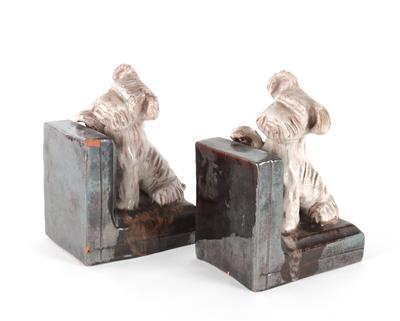 Paar Terrier-Buchstützen, - Antiquitäten