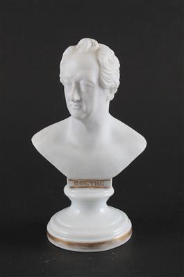 Goethe Büste, kaiserliche Manufaktur, Wien um 1860, - Antiquariato