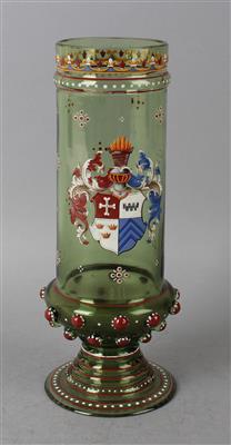 Pokal mit Wappen, - Antiquitäten