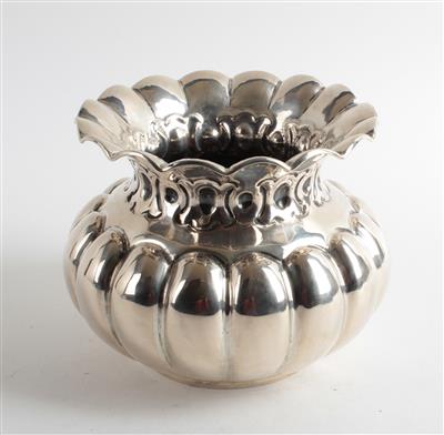 Italienische Silber Vase, - Stříbro