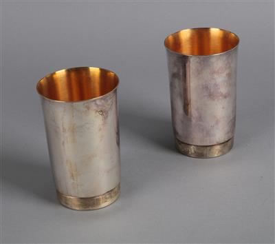 2 deutsche Silber Becher, - Silver