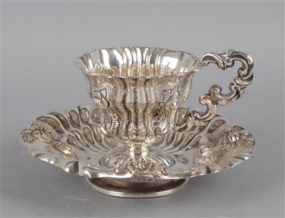 Wiener Silber Tasse von 1845, - Silber