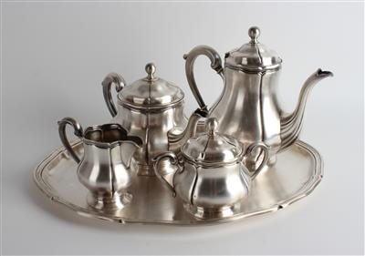 Deutsche Tee- und Kaffeegarnitur, - Silver