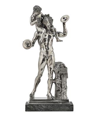 Tanzender Faun, - Silber