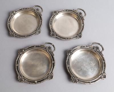 4 deutsche Silber Schalen, - Silver