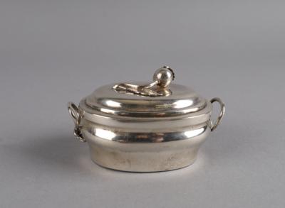 Deutsche Miniatur Silber Deckelterrine, - Silber