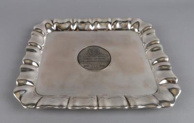 Firma Alexander Sturm - Wiener Tablett der K. K. priv. oester. Credit-Anstalt für Handel und Gewerbe, - Silver