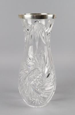Firma Alexander Sturm - Wiener Vase mit Silbermontierung, - Silber
