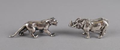 Rhinozeros und Tiger, - Silver