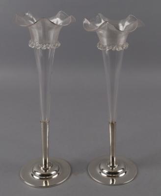 Paar Birminghamer viktorianische Vasen, - Silver