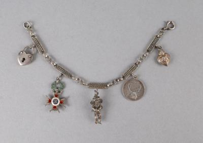 Bettelarmband mit Ordensminiatur Isabella die Katholische, - Silber