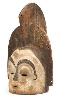 Kota (oder Bakota), Gabun: Eine seltene Helm-Maske, 'Emboli' oder 'Mbuto' genannt. - Stammeskunst/Tribal-Art