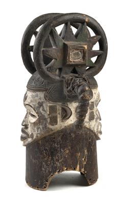 Ibo (or Igbo), Nigeria: A helmet mask with two faces. - Tribal Art