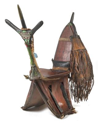 Tuareg, Niger, Agadez: An original, complete camel saddle of the Tuareg people. - Mimoevropské a domorodé umění