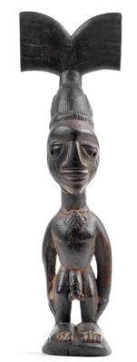 Yoruba, Nigeria: Eine ‘Shango-Keule’ in figuraler Form. - Stammeskunst/Tribal-Art; Afrika