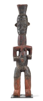 Ibo (oder Igbo), Nigeria: Figur eines männlichen, 'göttlichen Wesens' ('Alusi'), im 'eckigen' Stil der südlichen Ibo (Region Owerri). - Stammeskunst/Tribal-Art