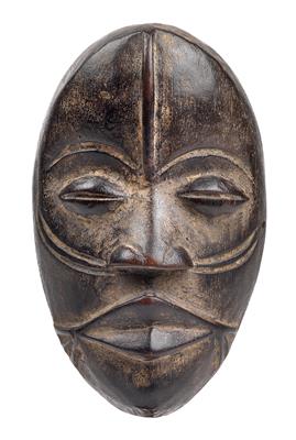 Ngere, auch We oder Guéré, Elfenbeinküste: Eine Miniatur-Maske, 'Ma' oder 'Ma go' (kleiner Kopf) genannt. - Stammeskunst/Tribal-Art