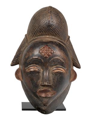 Punu, Gabon: a rare, black Punu mask, ‘Ikwara’ type. - Tribal Art