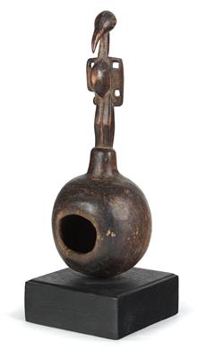 Senufo, Ivory Coast, Liberia: A ritual ladle for sacrificial drinks, with a standing ‘Calao bird’ as handle. - Tribal Art