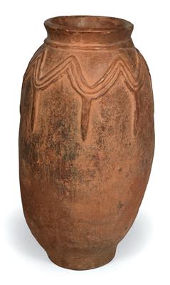 Mossi, Burkina Faso: Ein großes, keramisches Vorrats-Gefäß, genannt 'Sim-baore', für Getreide oder Wasser. - Tribal Art