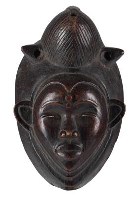 Punu, Gabon: a black Punu mask, called ‘ikwara mask’. - Tribal Art