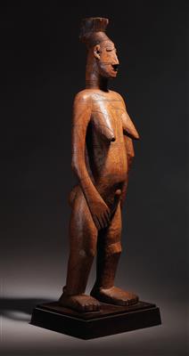 Bedeutende Mangbetu-Figur, DR Kongo. Sehr früh gesammelte Mangbetu-Königsfigur. - Tribal Art