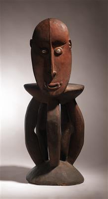 An important middle Sepik oratory chair, Papua New Guinea. - Tribal Art