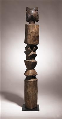 A rare and important Senufo Janus Head Post, Ivory Coast. - Mimoevropské a domorodé umění