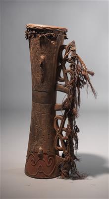 Alte Asmat-Trommel, - Tribal Art