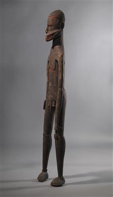 An exceptional large black ancestral figure. - Tribal Art