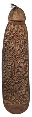 A fine Northwest Asmat ancestral shield. - Tribal Art