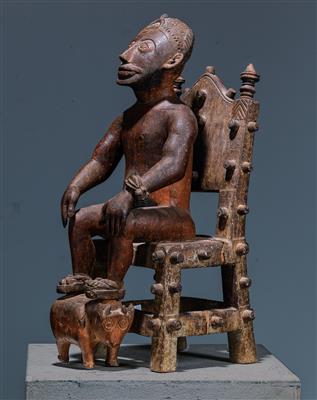 Sitzende Figur der Akan, - Stammeskunst/Tribal-Art