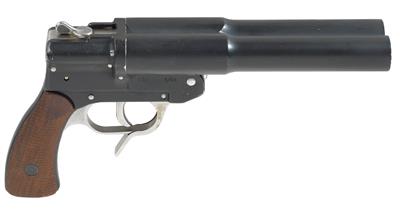 Doppelläufige Leuchtpistole, Waffenfabrik F. W. Heym - Münnerstadt, - Lovecké, sportovní a sběratelské zbraně