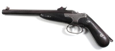 Scheibenpistole, Patent Schulhof, - Jagd-, Sport- und Sammlerwaffen