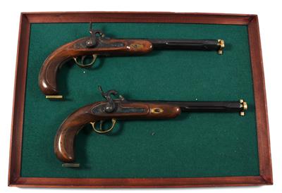 VL-Perkussionspistolenpaar, unbekannter, spanischer Hersteller, Kal.: .44", - Sporting and Vintage Guns