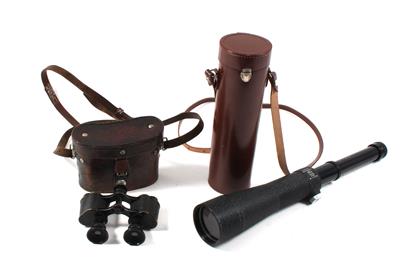 Konvolut bestehend aus einem Ausziehfernrohr und einem Fernglas, - Jagd-, Sport- und Sammlerwaffen