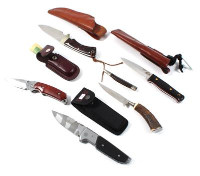 Konvolut bestehend aus fünf Messern, - Armi da caccia, competizione e collezionismo