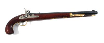 Perkussionspistolepistole, Pedersoli, Mod.: Kentucky-Pistole mit langem Lauf, Kal.: .45", - Jagd-, Sport- und Sammlerwaffen