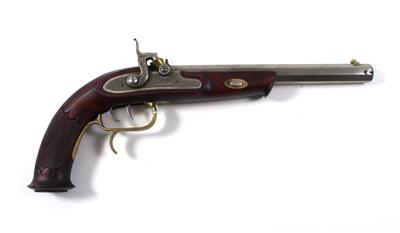 Steinschloßpistole, Ardesa - Spanien, Mod.: W. Parker of London 1810, Kal.: .45", - Jagd-, Sport- und Sammlerwaffen