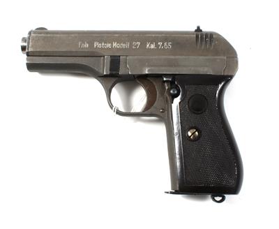 Pistole, Böhmische Waffenfabrik - Prag, Mod.: P.27(t), Kal.: 7,65 mm, - Jagd-, Sport- und Sammlerwaffen