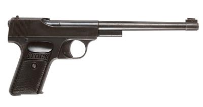 Pistole, Franz Stock - Berlin, Mod.: Sportpistole, Kal.: .22 l. r., - Jagd-, Sport- und Sammlerwaffen