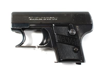 Pistole, Lignose - Berlin, Mod.: Einhandpistole 2A, Kal.: 6,35 mm, - Lovecké, sportovní a sběratelské zbraně