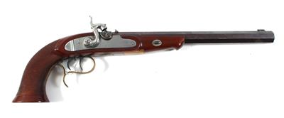 Vorderlader-Perkussionspistole, unbekannter, italienischer Hersteller, Mod.: W. Parker of London, Kal.: .45", - Armi da caccia, competizione e collezionismo