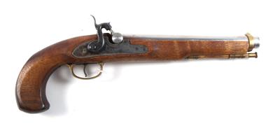 Perkussionspistole, unbekannter Hersteller, Kal.: 16 mm, - Jagd-, Sport- und Sammlerwaffen