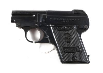 Pistole, Österreichische Waffenfabriks-Gesellschaft Steyr, Mod.: 1909 Kipplauf der Vorserie, Kal.: 6,35 mm, - Lovecké, sportovní a sběratelské zbraně