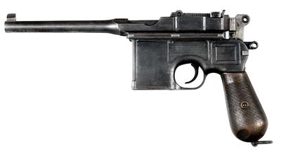 Pistole, Waffenfabrik Mauser - Oberndorf, Mod.: C96 M1912, Kal.: 7,63 mm Mauser, - Jagd-, Sport- und Sammlerwaffen