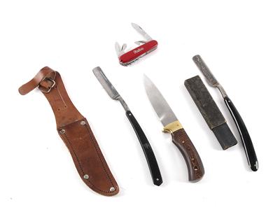 Konvolut aus 1 feststehenden Messer Wulping Handarbeit, - Sporting and Vintage Guns