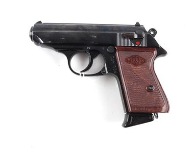 Pistole, Manurhin, Mod.: Walther PPK, Kal.: 7,65 mm, - Jagd-, Sport- und Sammlerwaffen