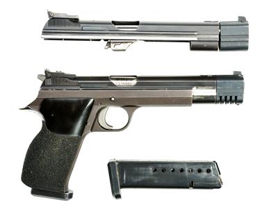 Pistole, SIG, Mod.: 210-5 Target mit Wechsellauf und Verschluß, Kal.: 9 mm Para, - Lovecké, sportovní a sběratelské zbraně