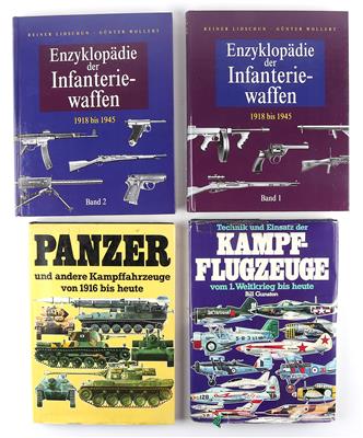 Konvolut aus sechs Büchern darunter: Band I und II Enzyklopädie der Infanteriewaffen, - Sporting and Vintage Guns